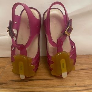 Adorable Girls Mini Melissa Pink Popsicle Sandals Size 9